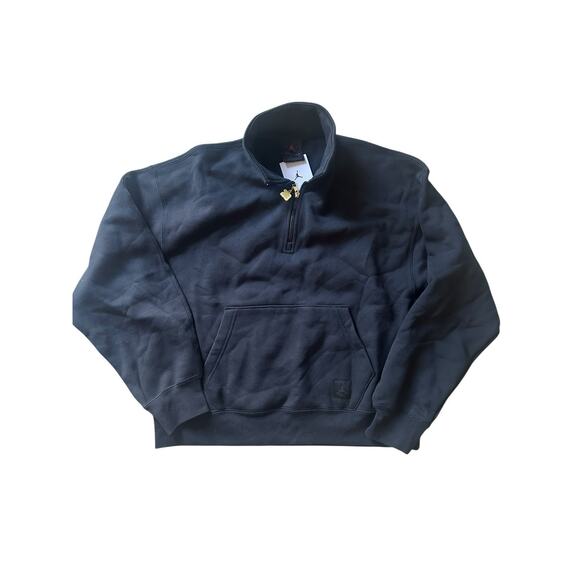 JORDAN FLIGHT FLEECE WOMENS LIFESTYLE QUARTER ZIP Black Size XS - Picture 1 of 2
